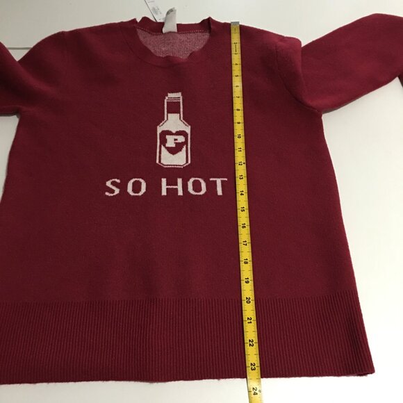 Pink Victoria Secret Sweater Women Small Red Crewneck NWT $69.95 - Picture 7 of 7